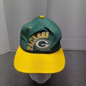 Vintage Green Bay Packers Snapback Hat Drew Pearson NFL Cap